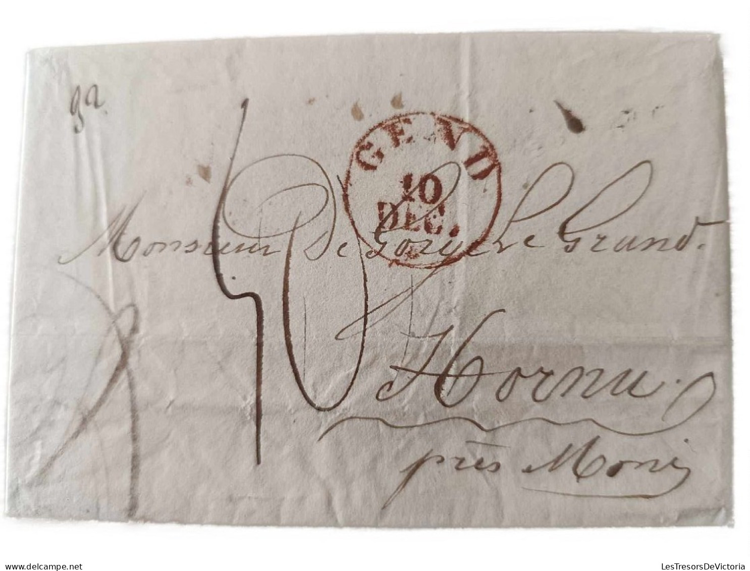 Domestic Mail - Kingdom Of Belgium 1830-1845 - Letter Miled On December 10th, 1830 From Gent To Hornu - 1830-1849 (Independent Belgium)