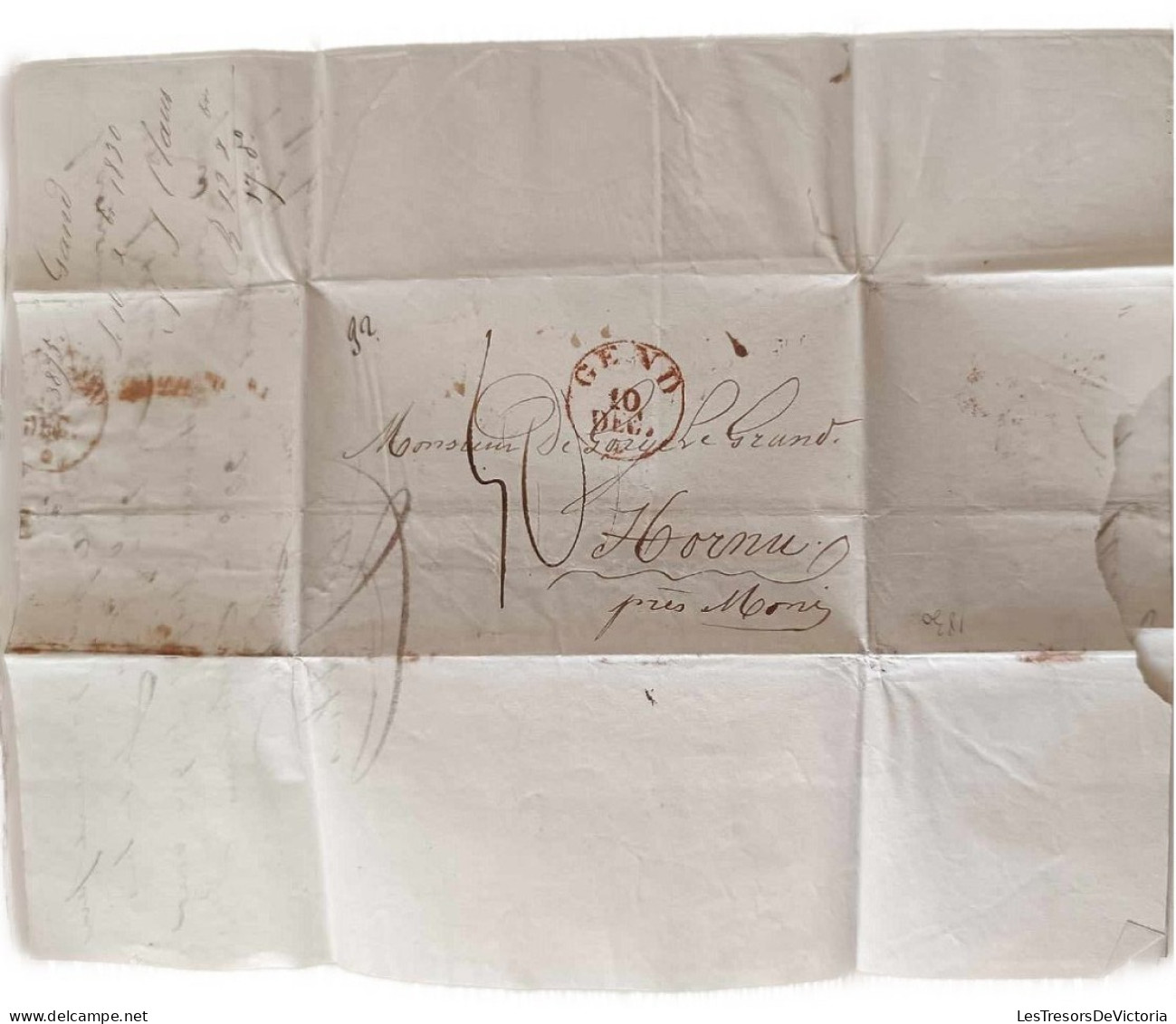 Domestic Mail - Kingdom Of Belgium 1830-1845 - Letter Miled On December 10th, 1830 From Gent To Hornu - 1830-1849 (Belgica Independiente)