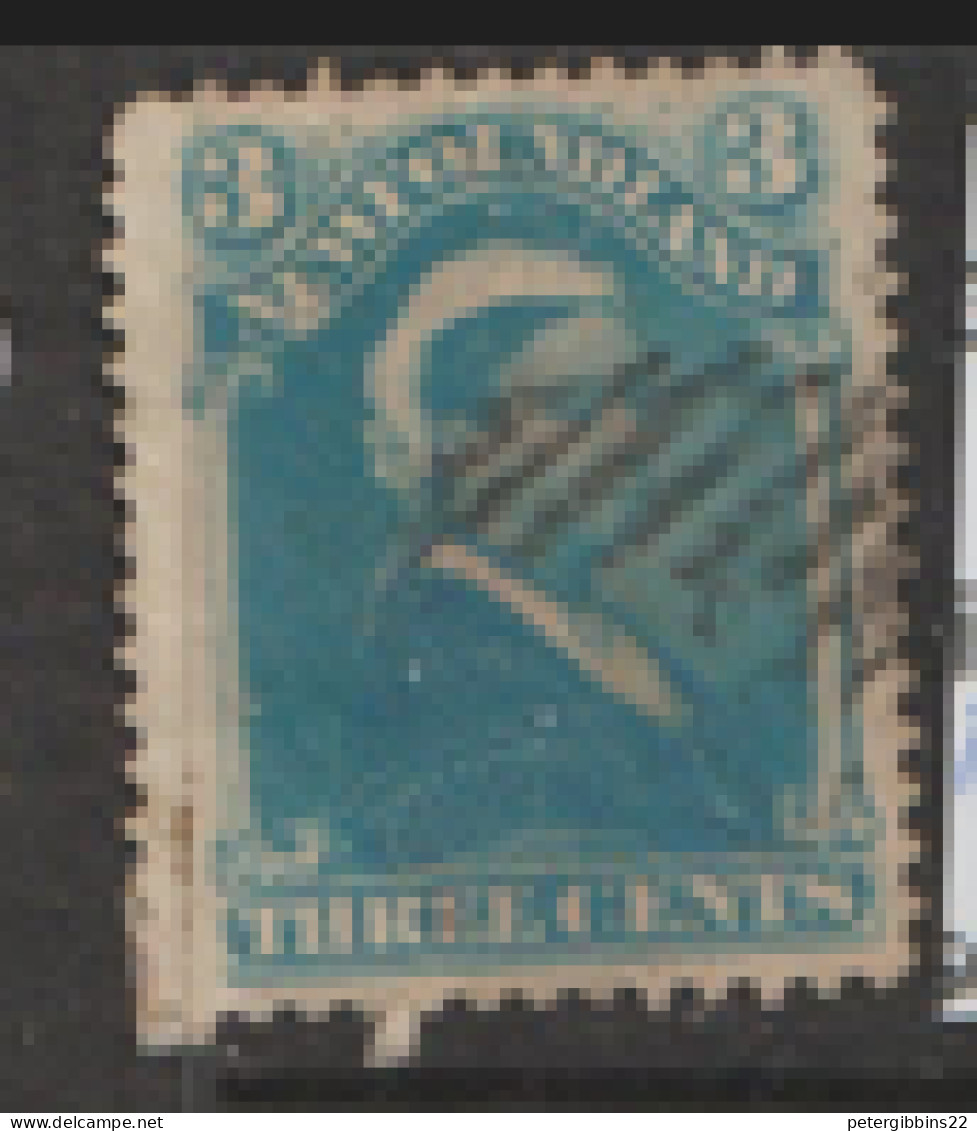 Newfoundland  1880   SG  47  3c Pale Deep Blue  Fine Used - 1865-1902