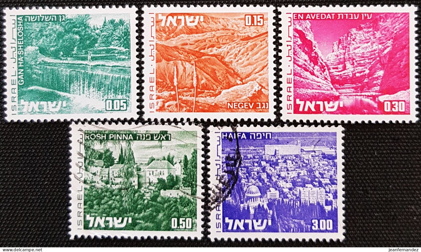 Israel 1971 -1979 Landscapes  Stampworld N° 524_525_528_530_536 Les 3 Premiers Sont Neufs Sans Trace De Charnière - Usados (sin Tab)