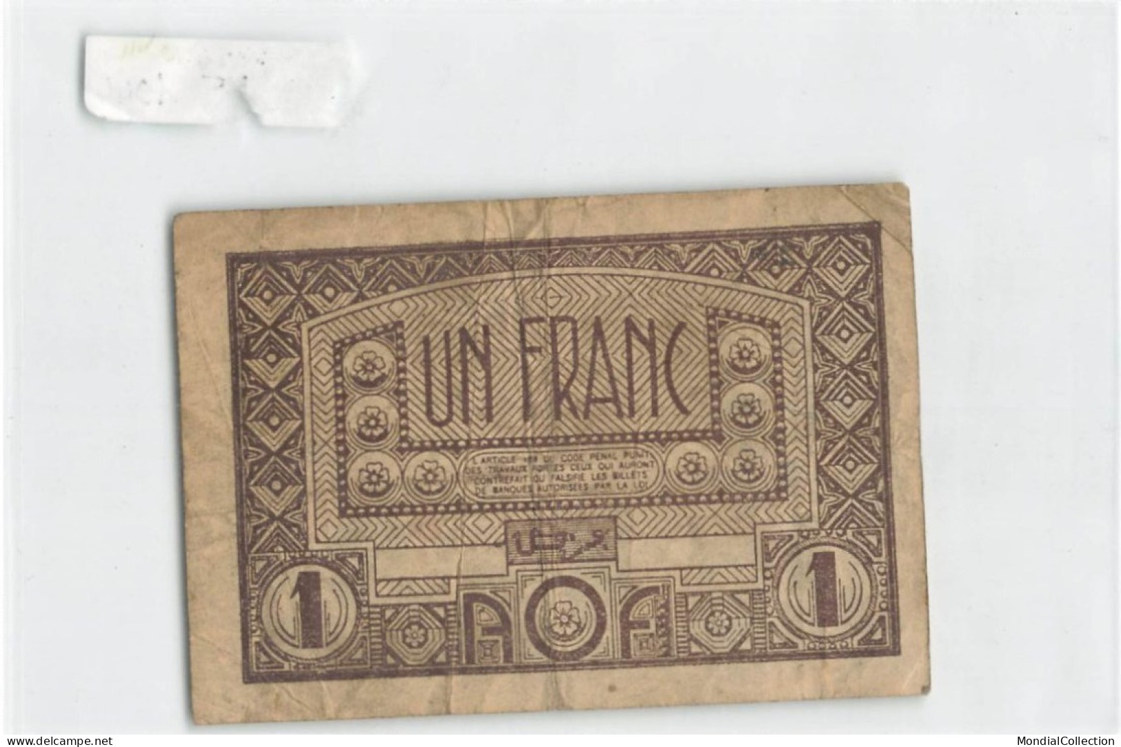 MIKI-AP8-094 Billet BANQUE AFRIQUE OCCIDENTALE AOF Un 1 Franc - Other - Africa