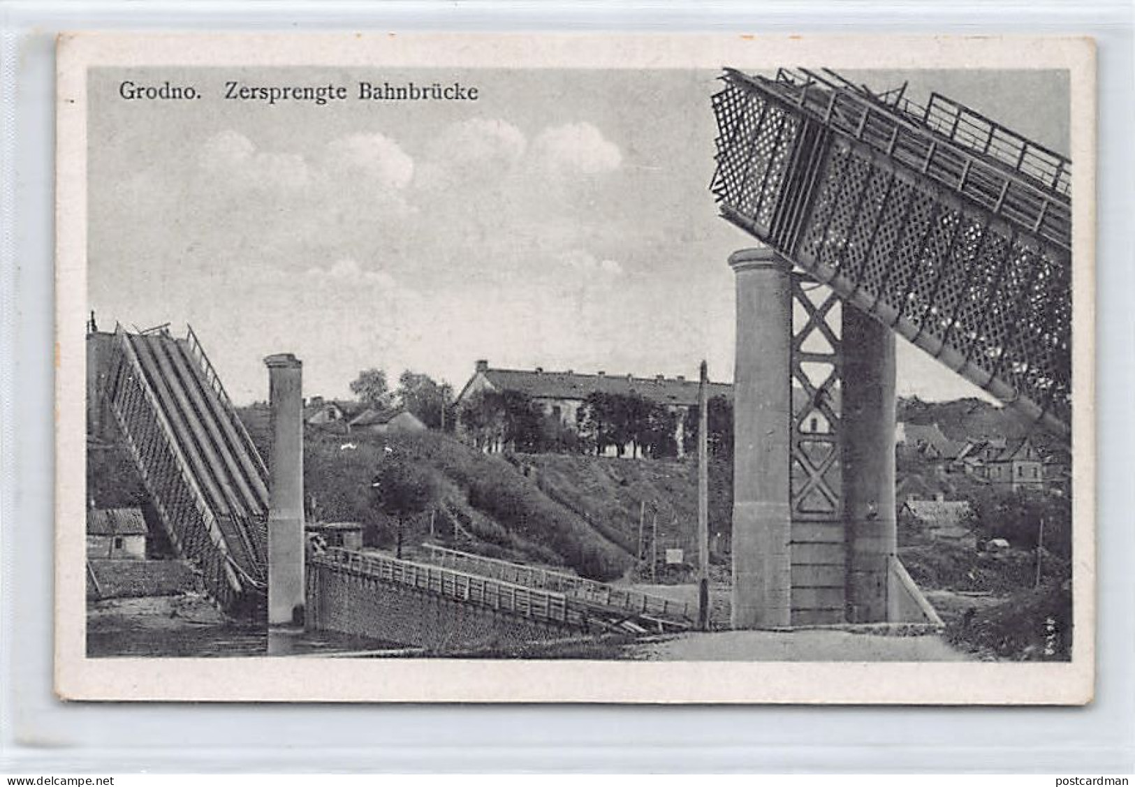 Belarus - GRODNO - The Destroyed Railway Bridge - World War One - Publ. S. G.  - Belarus
