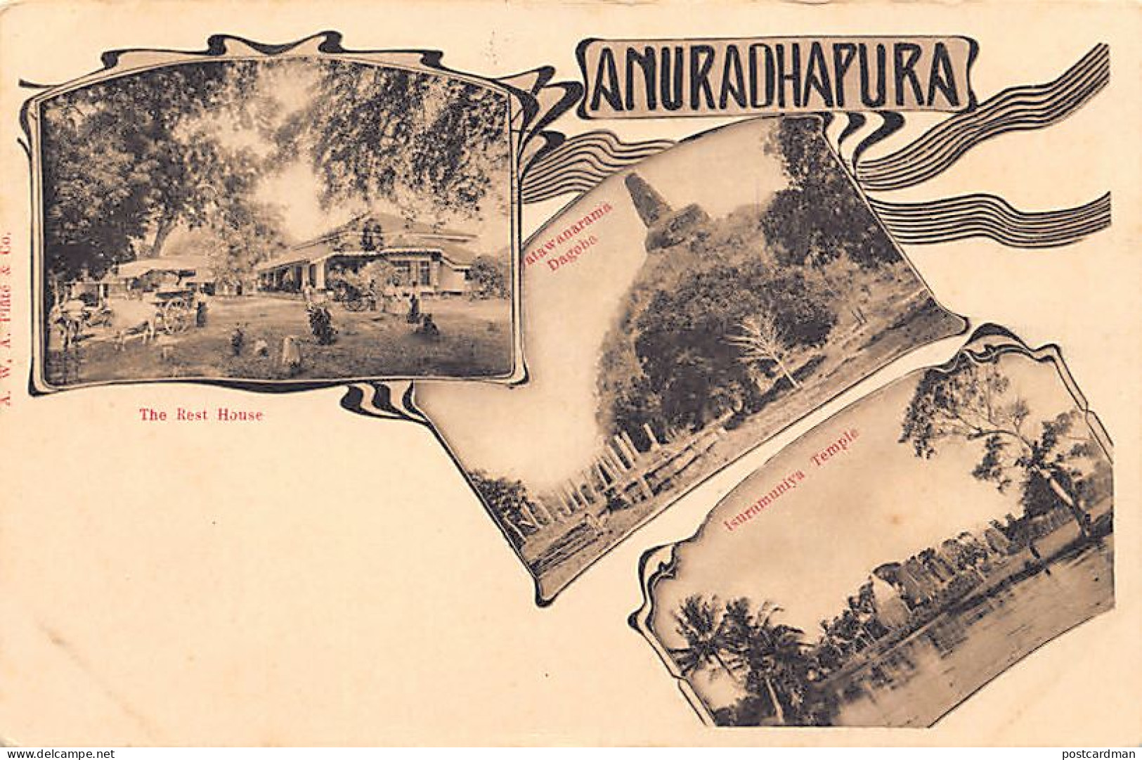 Sri Lanka - ANURADHAPURA - The Best House - Isuruluniya Temple - Publ. A.W.A. Plâté & Co.  - Sri Lanka (Ceylon)