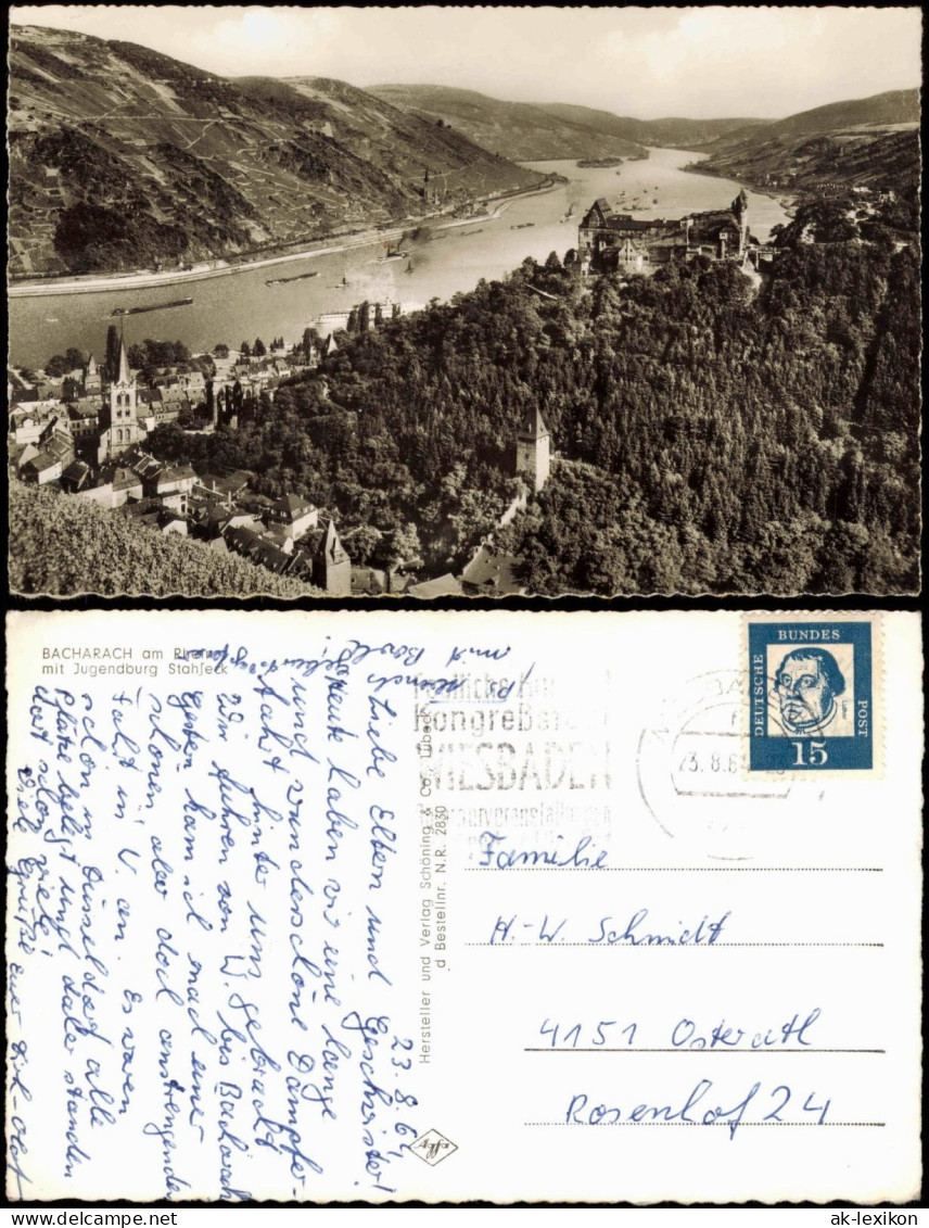Ansichtskarte Bacharach Panorama-Ansicht, Blick Zum Rhein 1964 - Bacharach