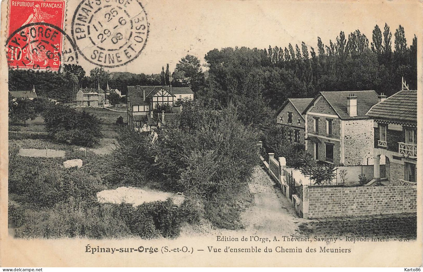 épinay Sur Orge * Vue D'ensemble Du Chemin Des Meuniers * Villa - Epinay-sur-Orge