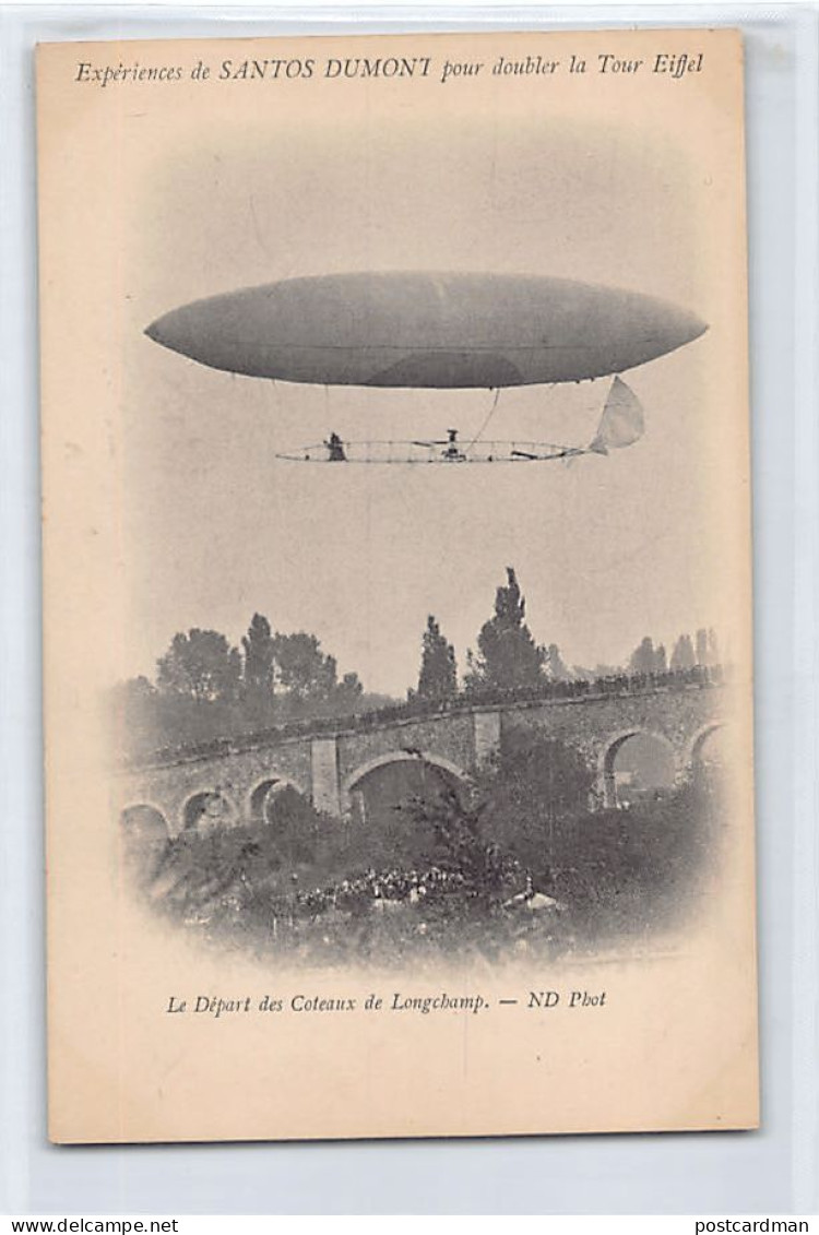 Brasil - Santos Dumont Departing From The Coteaux De Longchamps Near Paris, France - Prix Henry Deutsch Ed. Neurdein  - Autres & Non Classés