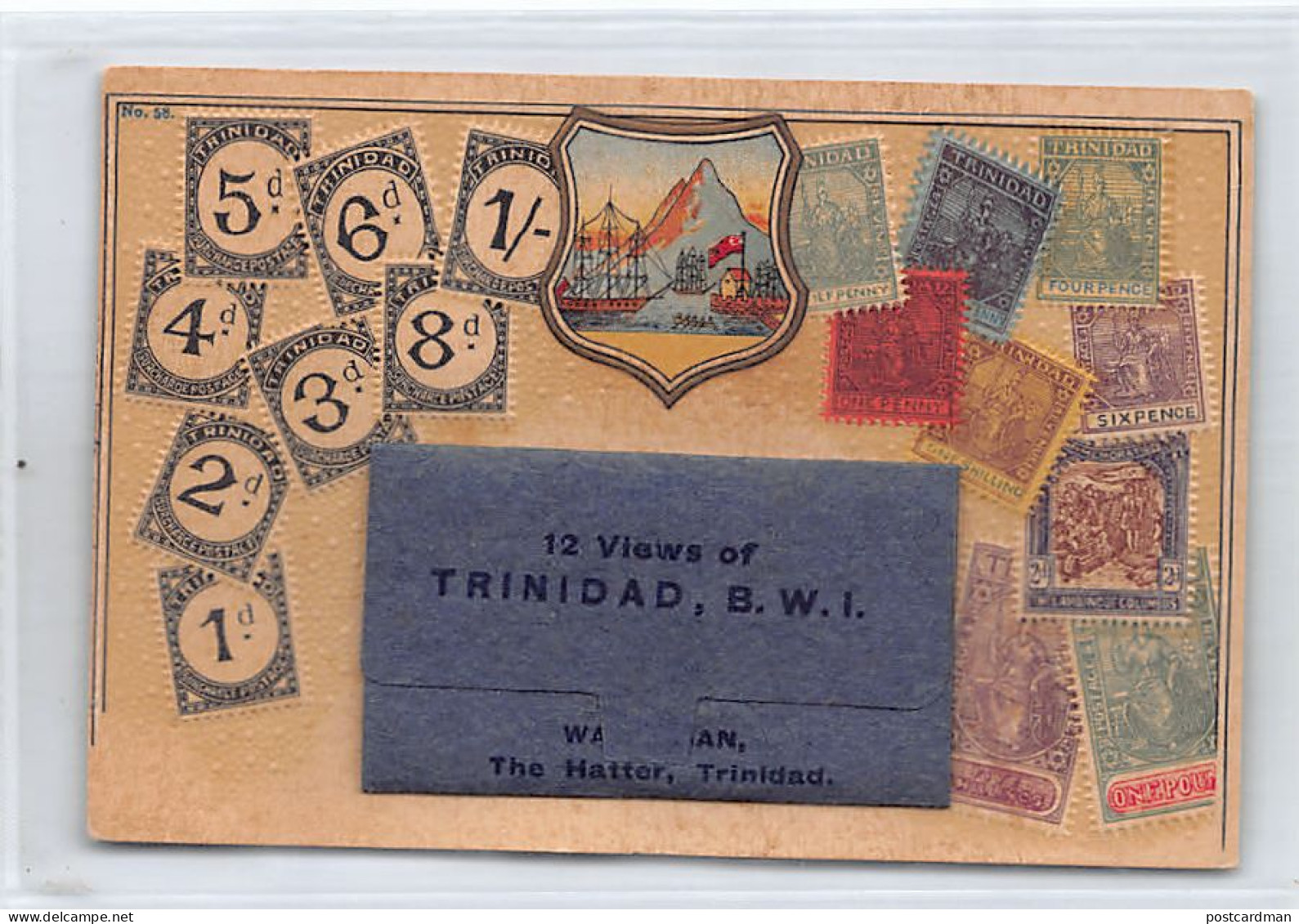 Trinidad - SACHET POSTCARD - Stamps Of Trinidad - Publ. Unknown  - Trinidad