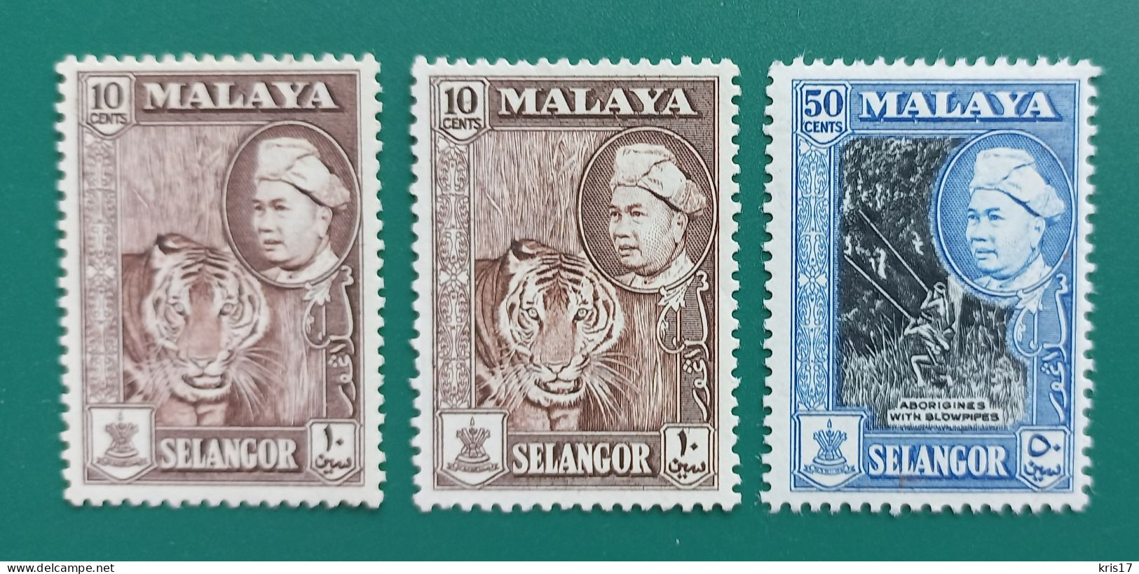 (ti) (MLYSEL57-3) MALAYA MALAYSIA MALAISIE SELANGOR 1957 Sultan * MH Neufs Trace De Charnières - Selangor