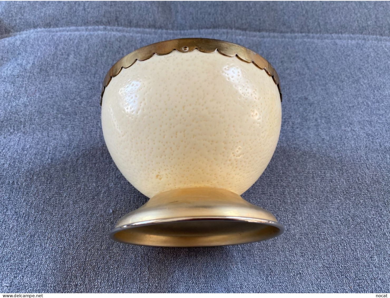 Coupe Christian DIOR Oeuf D'autruche Laiton - Art Nouveau / Art Deco