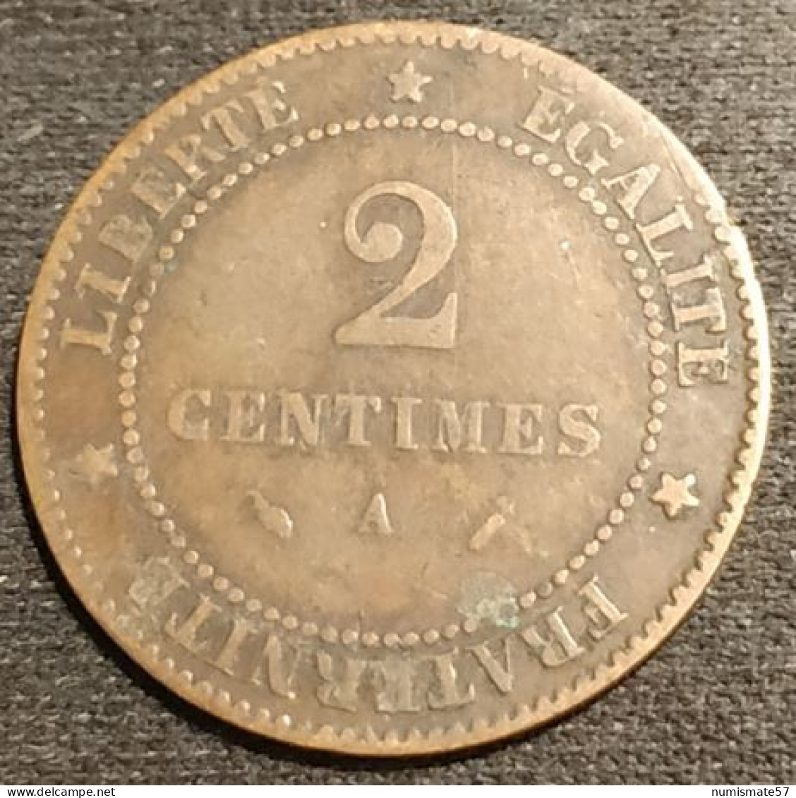 FRANCE - 2 CENTIMES 1889 A - Cérès - Gad 105 - KM 827.1 - 2 Centimes