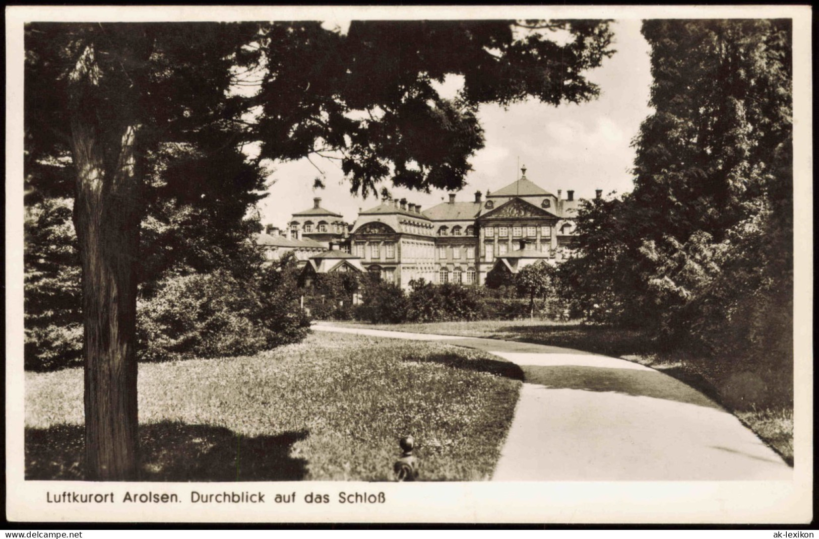 Ansichtskarte Bad Arolsen Durchblick Auf Das Schloß 1949 - Bad Arolsen