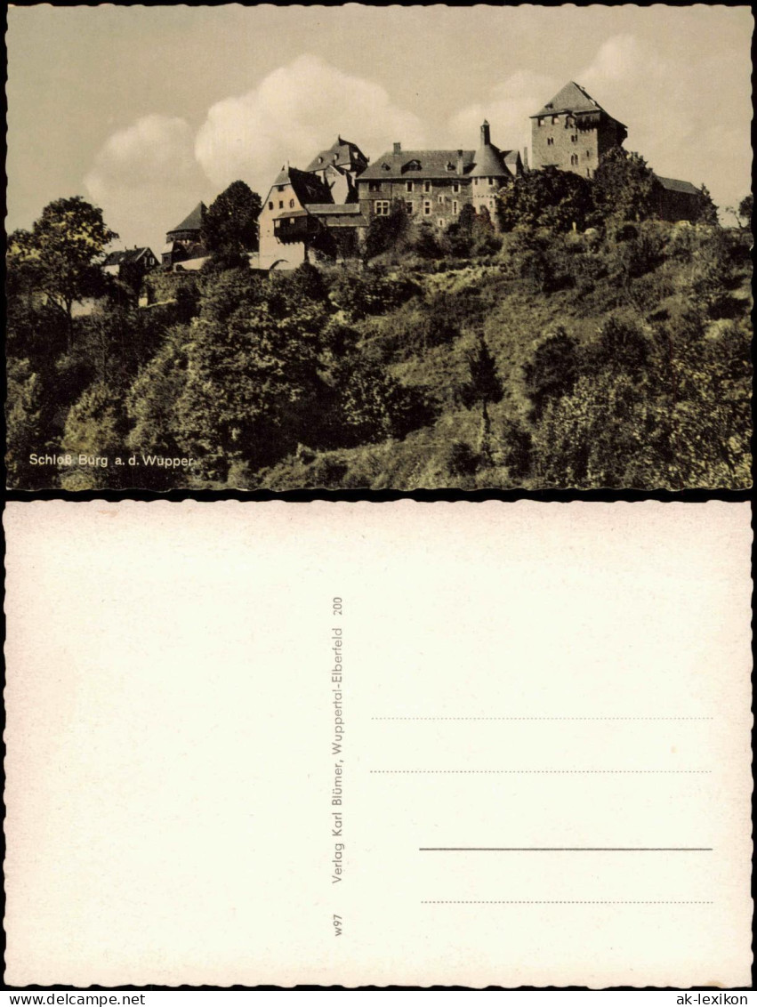 Ansichtskarte Burg An Der Wupper-Solingen Schloss Burg (Castle Building) 1955 - Solingen