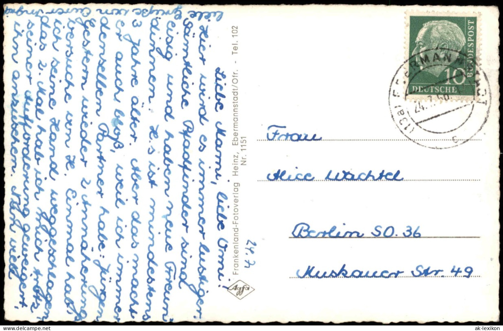Ansichtskarte Forchheim (Oberfranken) Burgruine Neideck 1956 - Forchheim