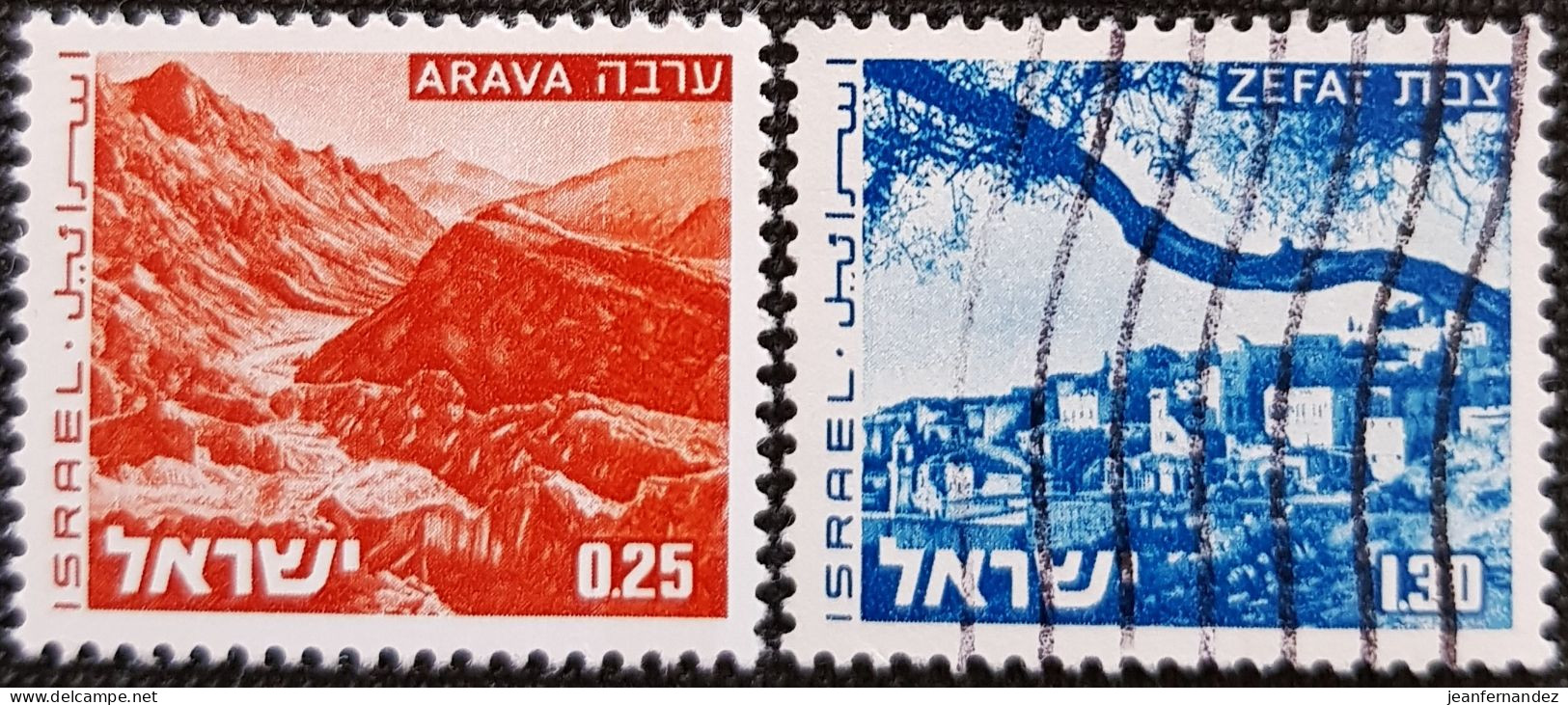 Israel 1974 -1978 Landscapes  Stampworld N° 622 Et 624 - Gebruikt (zonder Tabs)