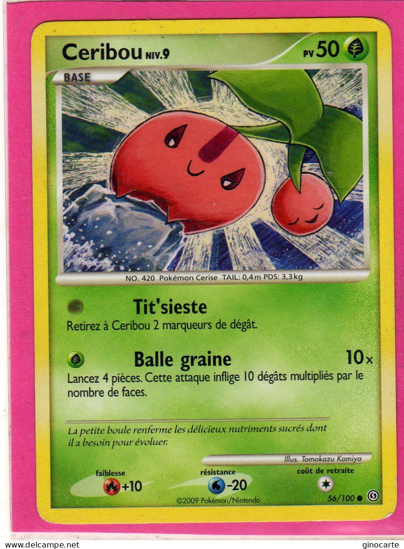 Carte Pokemon 2009 Diamant Et Perle Tempete 56/100 Ceribou 50pv Bon Etat - Diamant & Perle