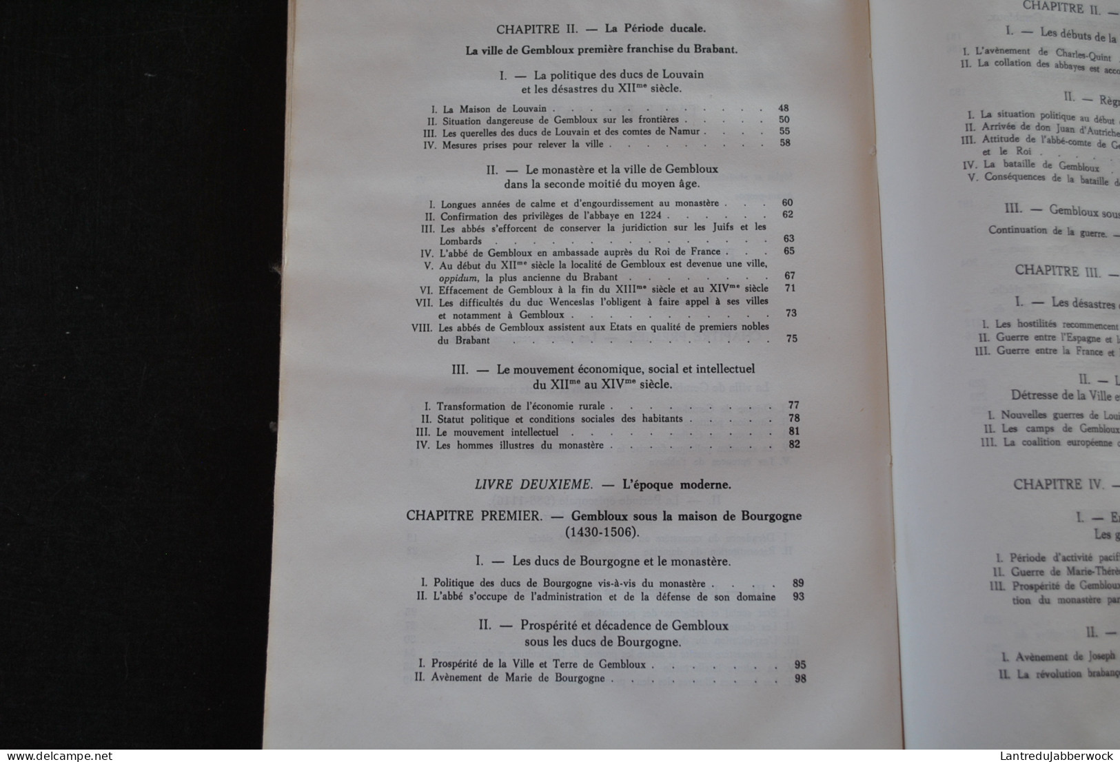 Léon NAMECHE La ville et le comté de Gembloux L'histoire et les institutions 2è ed. 1964 Régionalisme Abbaye