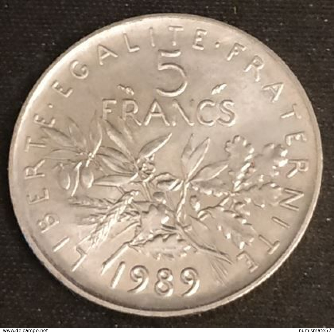 RARE - FRANCE - 5 FRANCS 1989 - Semeuse - O.Roty - Neuve - UNC - Cupronickel - Gad 771 - KM 926a.1 - ( 94 449 Ex. ) - 5 Francs