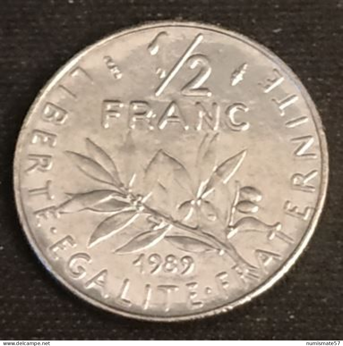 RARE - FRANCE - 1/2 FRANC - 50 CENTIMES 1989 - Neuve - UNC - Semeuse - Gad 429 - KM 931.1 - 50 Centimes