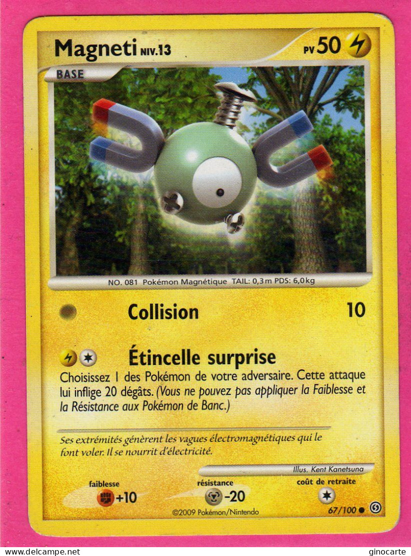 Carte Pokemon 2009 Diamant Et Perle Tempete 67/100 Magneti 50pv Bon Etat - Diamant & Perle