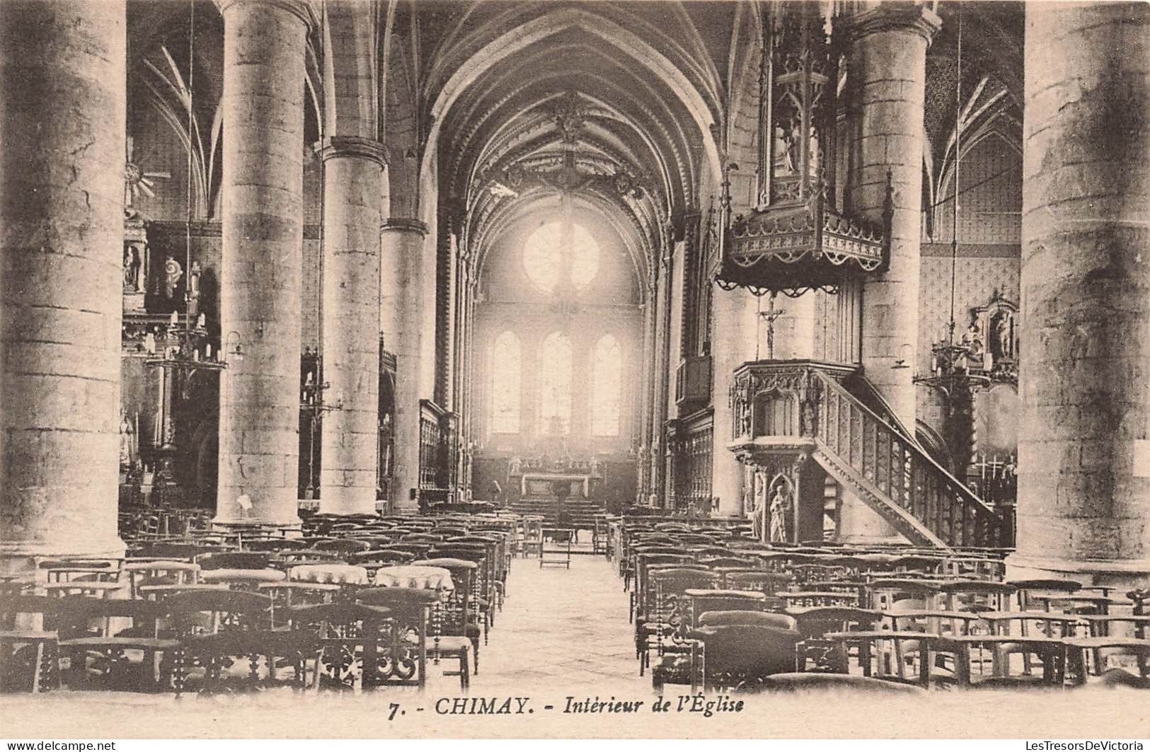 BELGIQUE - Chimay - Vue à L'intérieure De L'église - Vue D'ensemble - Carte Postale Ancienne - Chimay