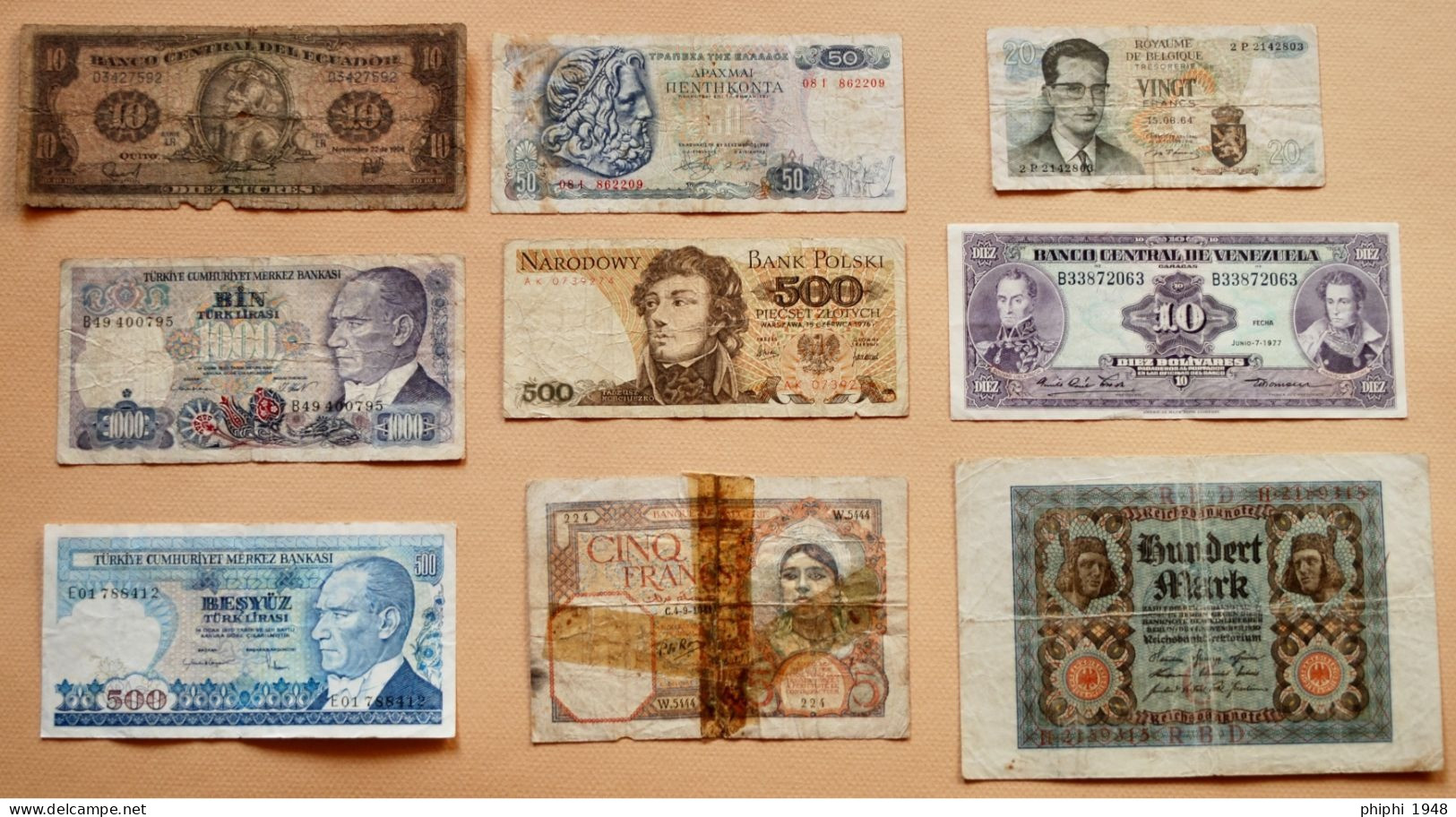 DIVERS  ANCIENS. - Mezclas - Billetes