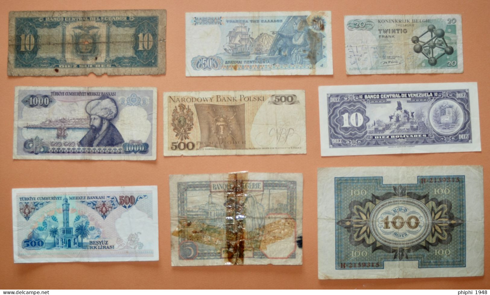 DIVERS  ANCIENS. - Mezclas - Billetes