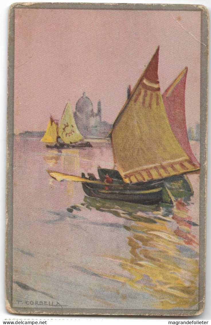 CPA CARTE POSTALE BATEAUX DE PÊCHE ILLUSTRATEUR T. CORBELLA 1924 - Corbella, T.