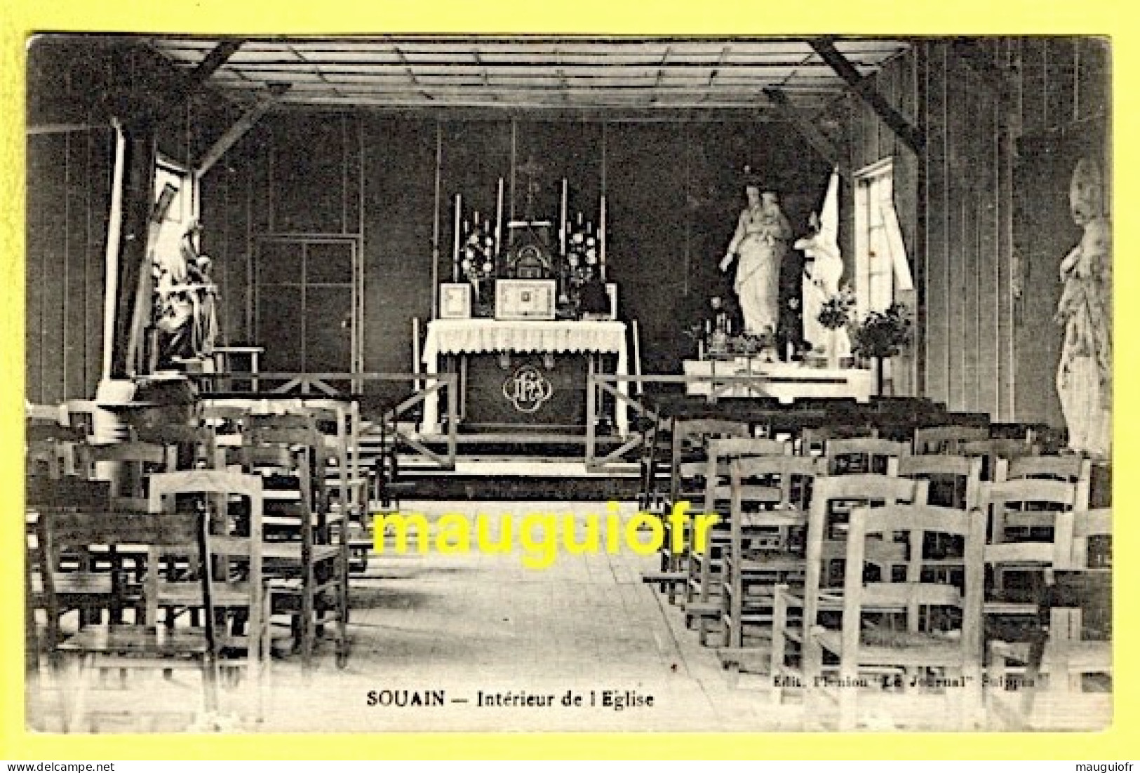 51 MARNE / SOUAIN / INTÉRIEUR DE L'EGLISE - Souain-Perthes-lès-Hurlus