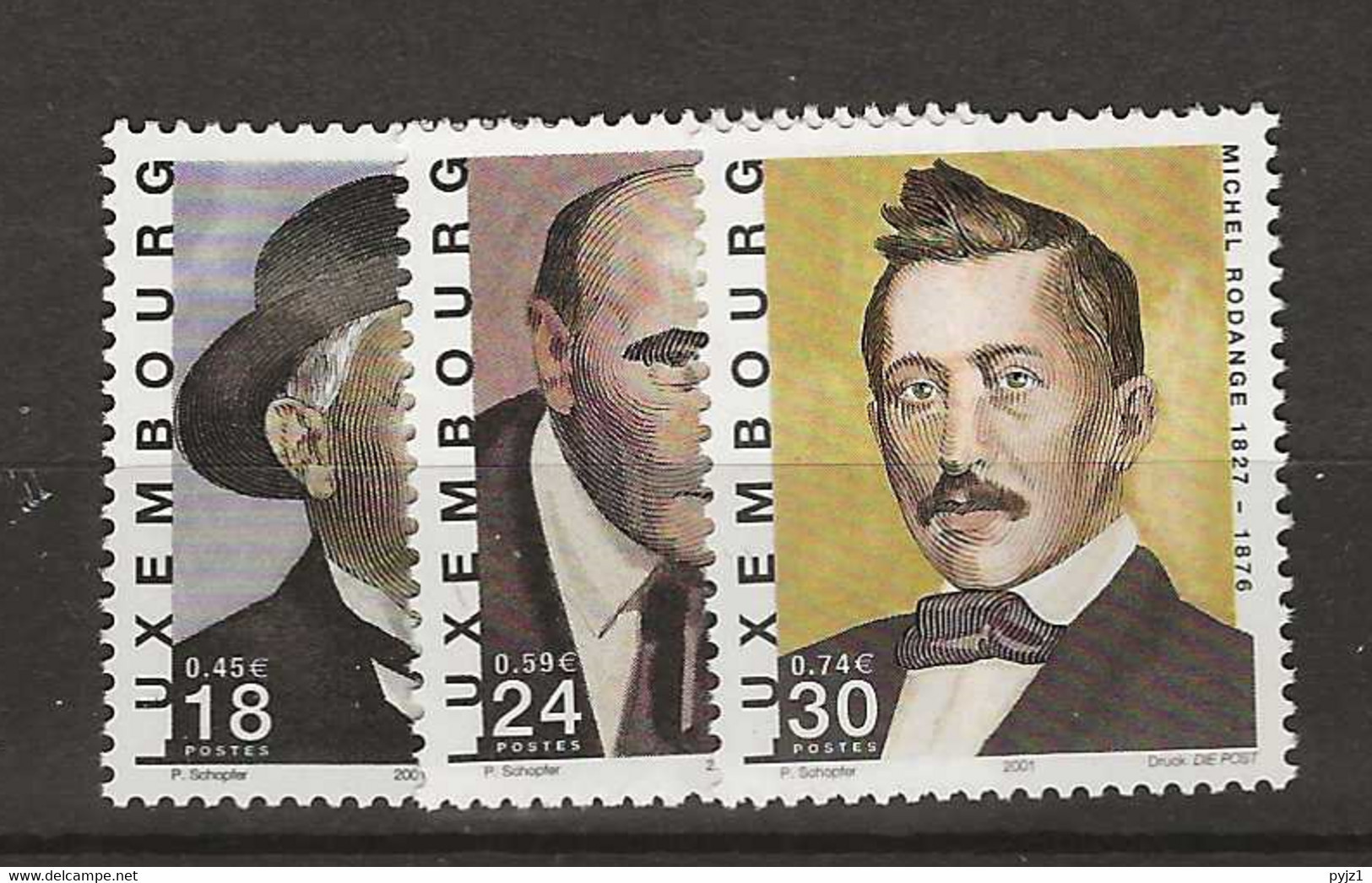 2001 MNH Luxemburg Mi 1526-28 Postfris** - Nuevos