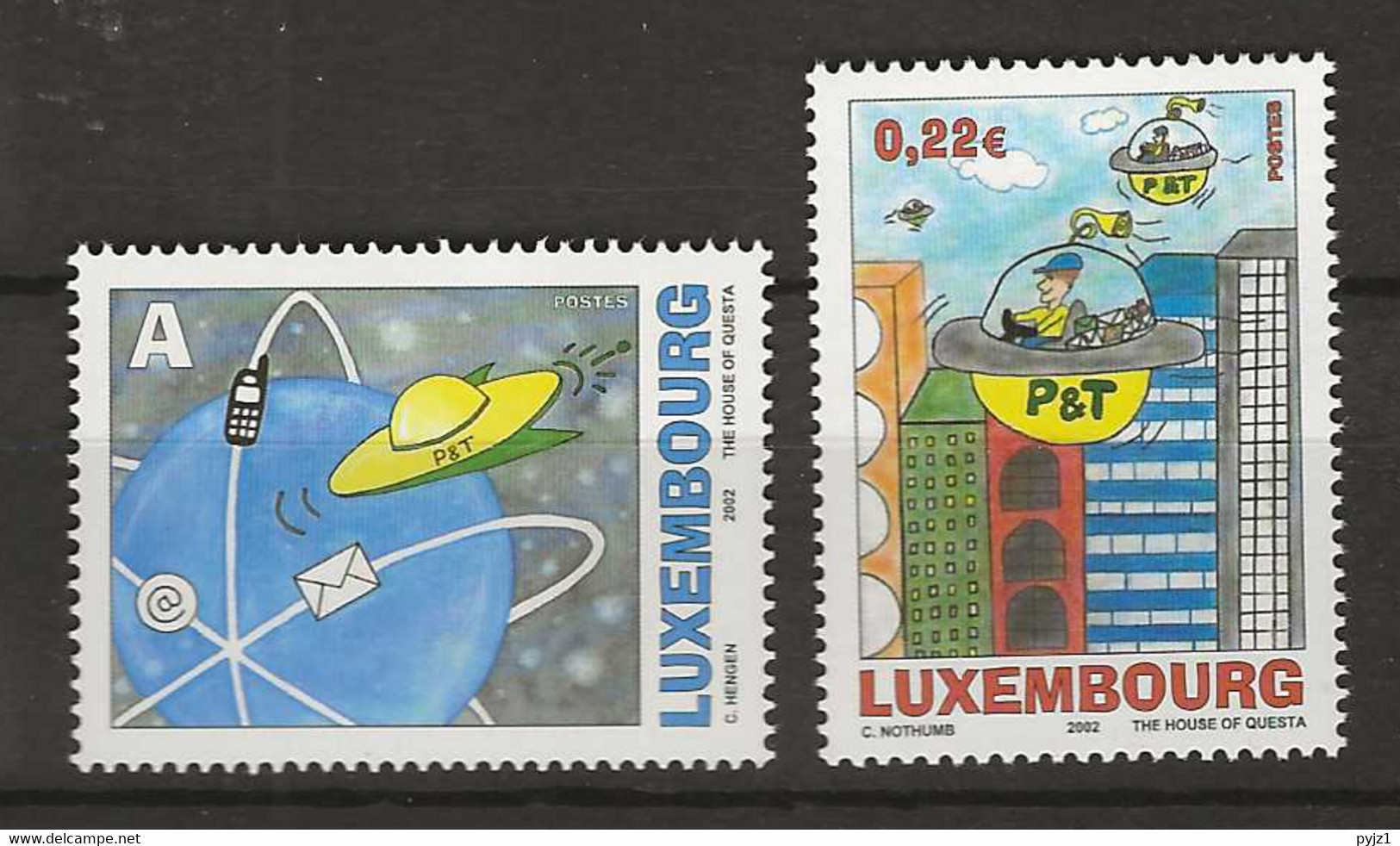 2002 MNH Luxemburg Mi 1590-91 Postfris** - Ungebraucht