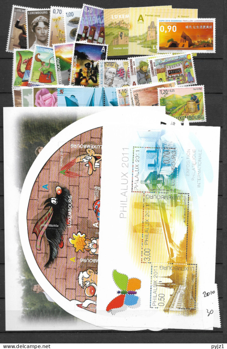 2010 MNH Luxemburg Year Complete According To Michel, Postfris** - Ganze Jahrgänge