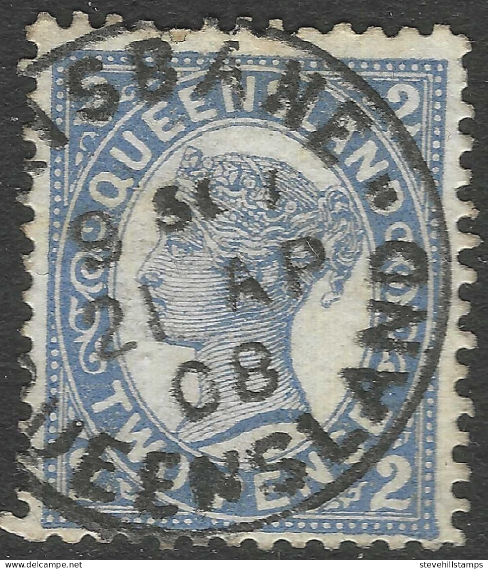 Queensland. 1907-11 QV. 2d Used. P12½,13. Crown Over A W/M SG 290. M3109 - Oblitérés