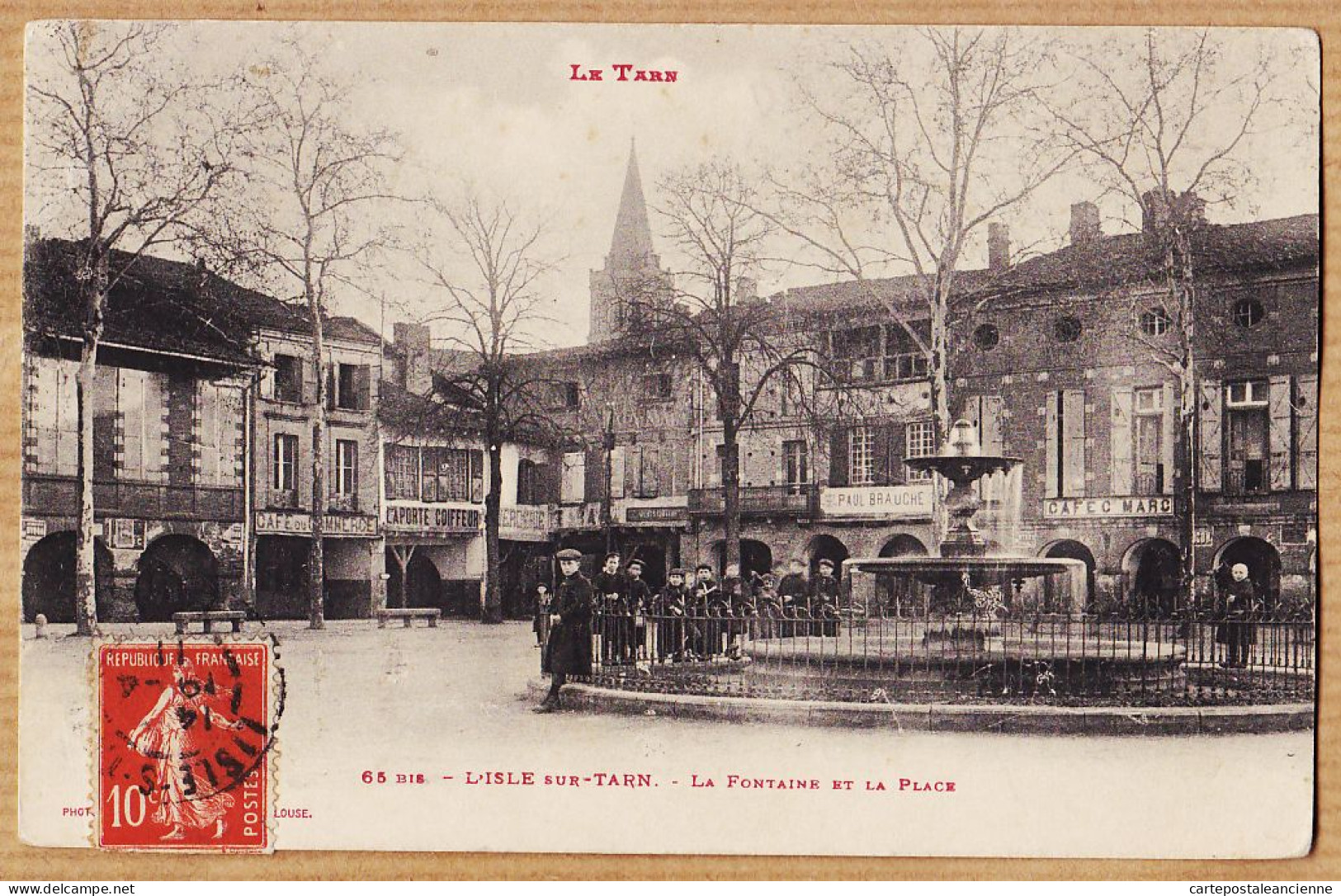 04401 / ♥️ ⭐ ◉  L'ISLE-sur-TARN Fontaine Place Villageois à FAGEDET Route Castres Toulouse LABOUCHE 62bis Lisle - Lisle Sur Tarn