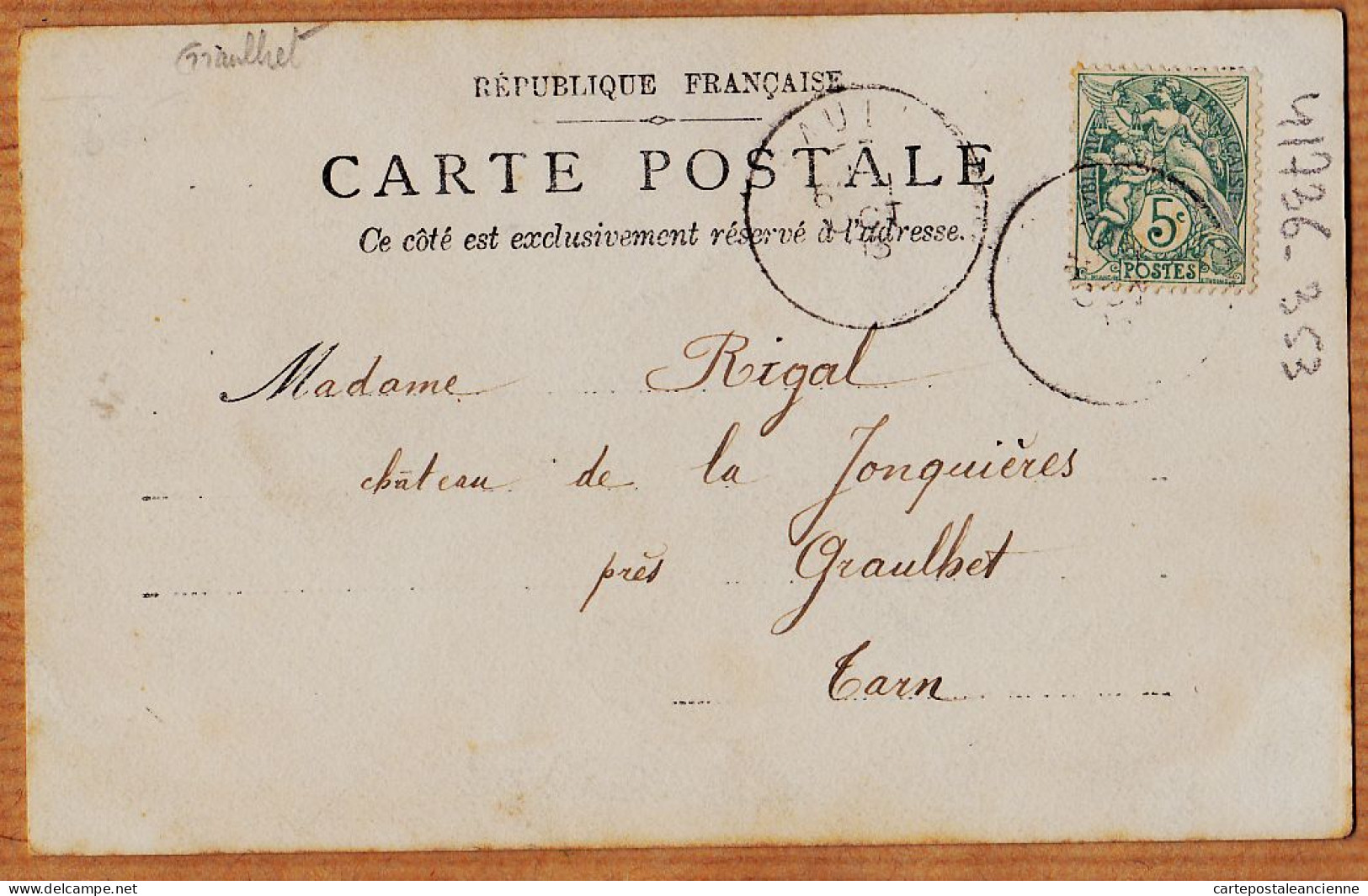 04445 / ♥️ ⭐ ◉ Rare Carte-Photo GRAULHET AVIRON-Club Et Statue Amiral JAURES 1903 à RIGAL Château De La Jonquières Tarn - Graulhet