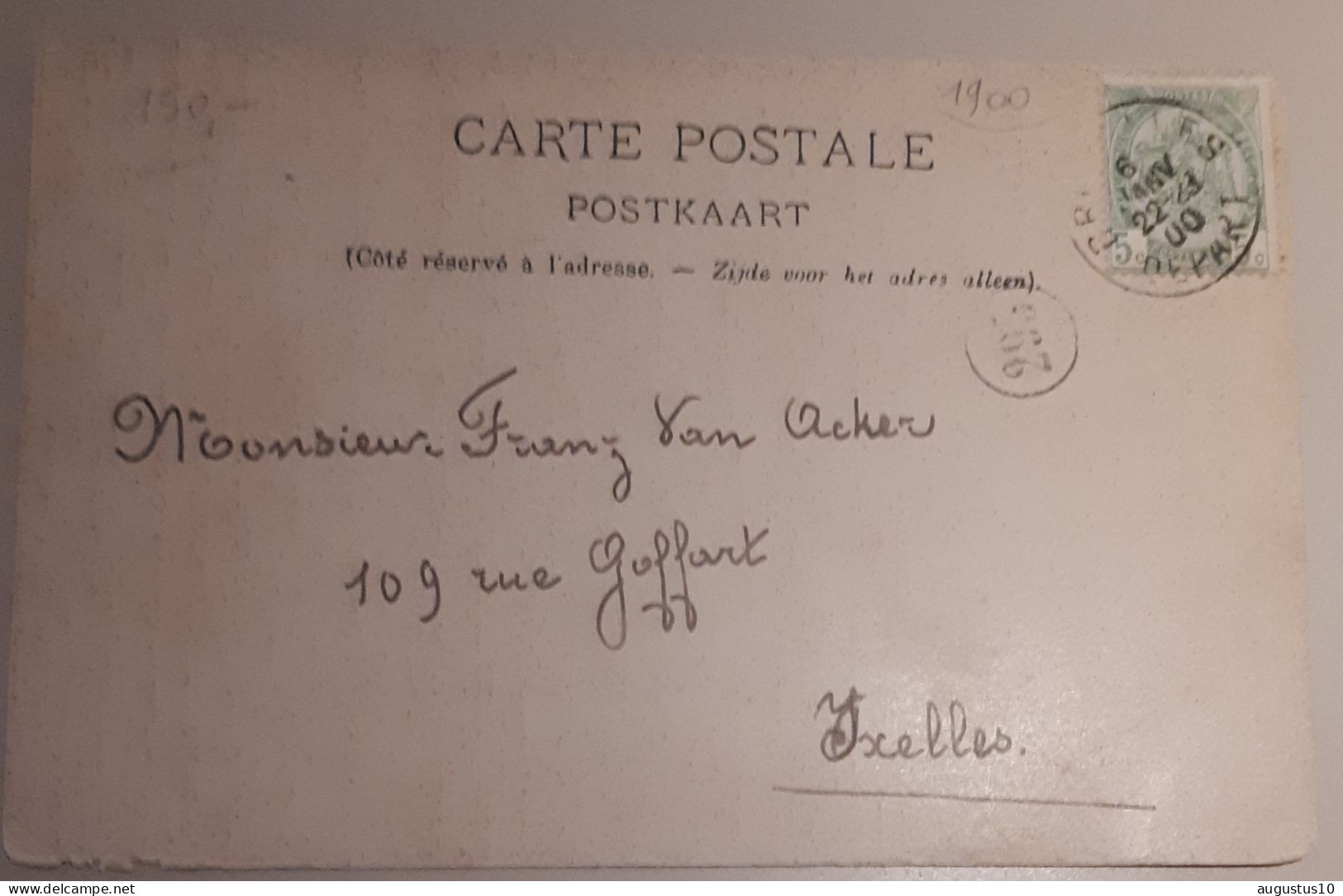 BRUXELLES : Zeldzame Postkaart Rond 1900 INGUANODON Met Zegel Van 5 Ct - Musées