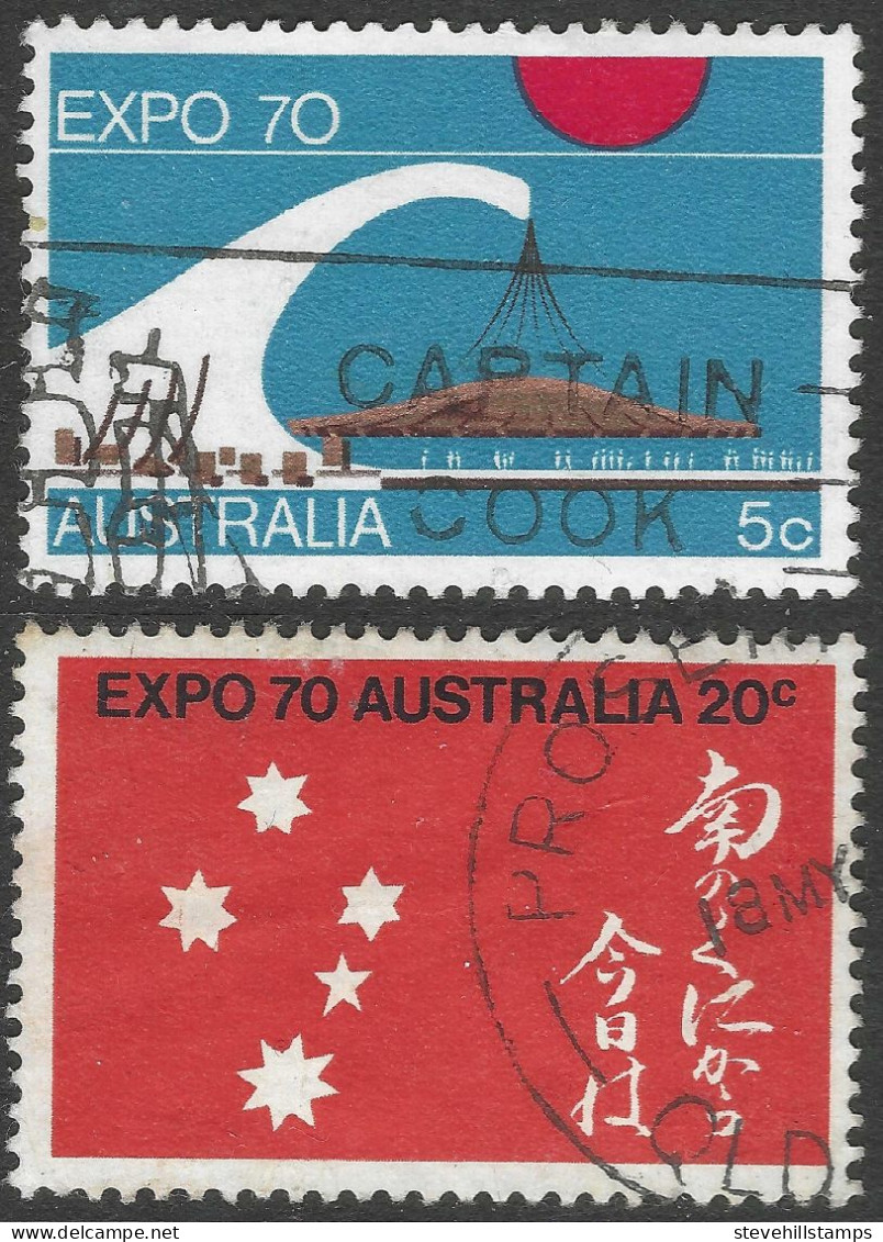 Australia. 1970 World Fair Osaka (Expo '70). Used Complete Set. SG 454-455. M3110 - Oblitérés