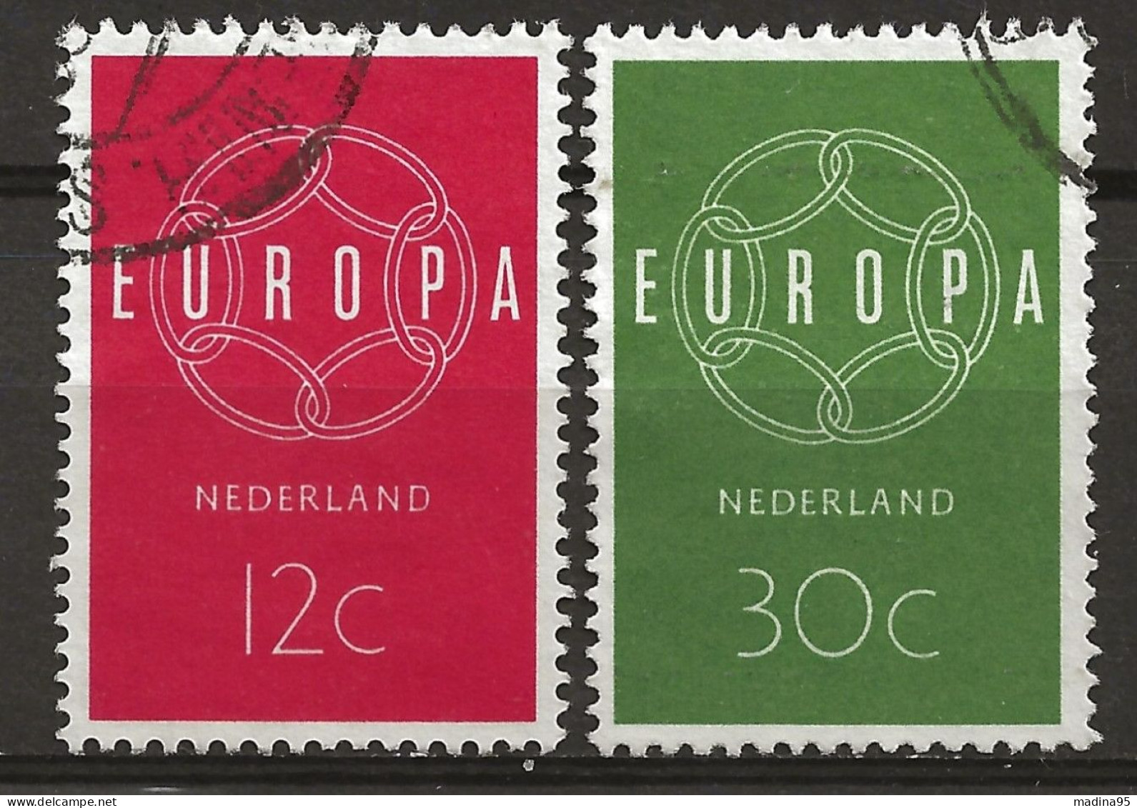 PAYS-BAS: Obl., YT N°708 Et 709, Europa, TB - Usati