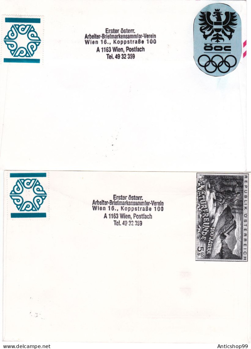 OLYMPIC GAMES ATLANTA, X2  COVERS FDC  1996  AUSTRIA - Sommer 1996: Atlanta