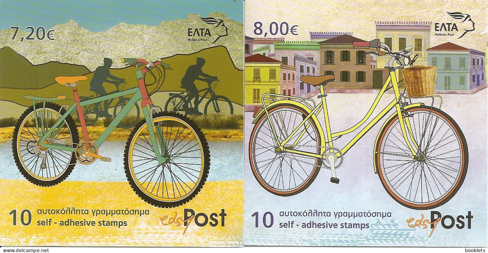 GREECE, Booklet 72/73, 2014, Bicycles, Ecological Transport Means - Markenheftchen