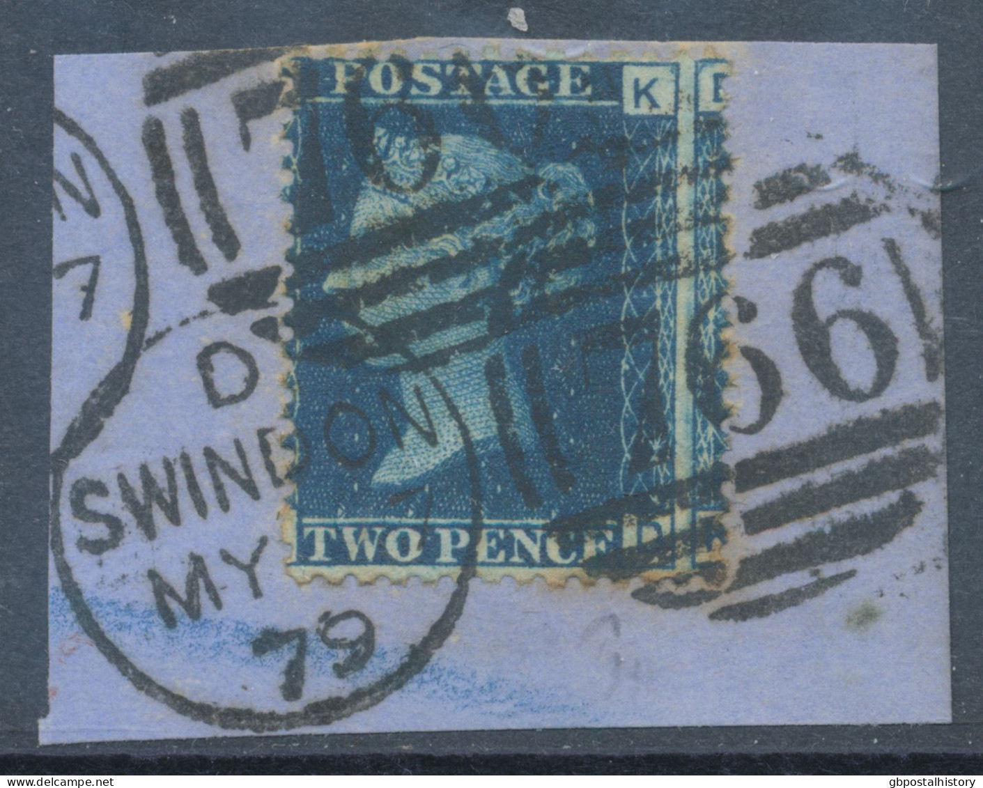 GB QV LE 2d Pl.13 (KD) Superb Used VARIETY: Heavy MISPERFORATED With Left Letters On The Right Side (making Impossible - Gebraucht