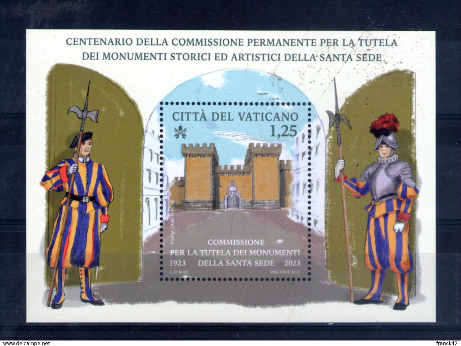 Vatican. Feuillet. Centenaire De La Commission Des Monuments Historiques. 2023 - Neufs