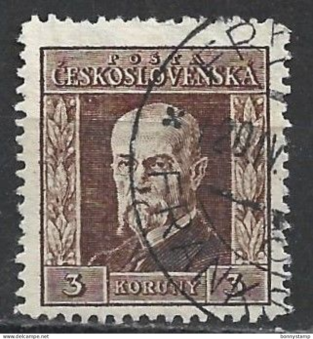 Cecoslovacchia, 1925 - 3k President Masaryk - Nr.100 Usato° - Usati