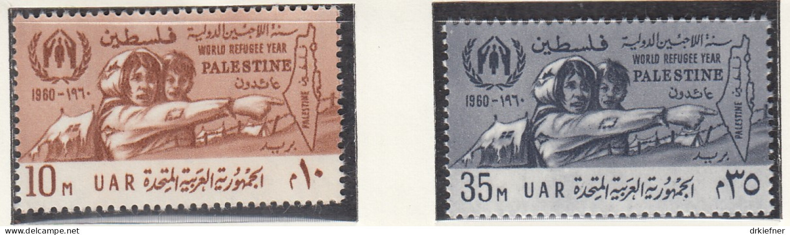 Ägypten, Besetzung Von Palästina  109-110, Postfrisch **, Weltflüchtlingsjahr, 1960 - Unused Stamps