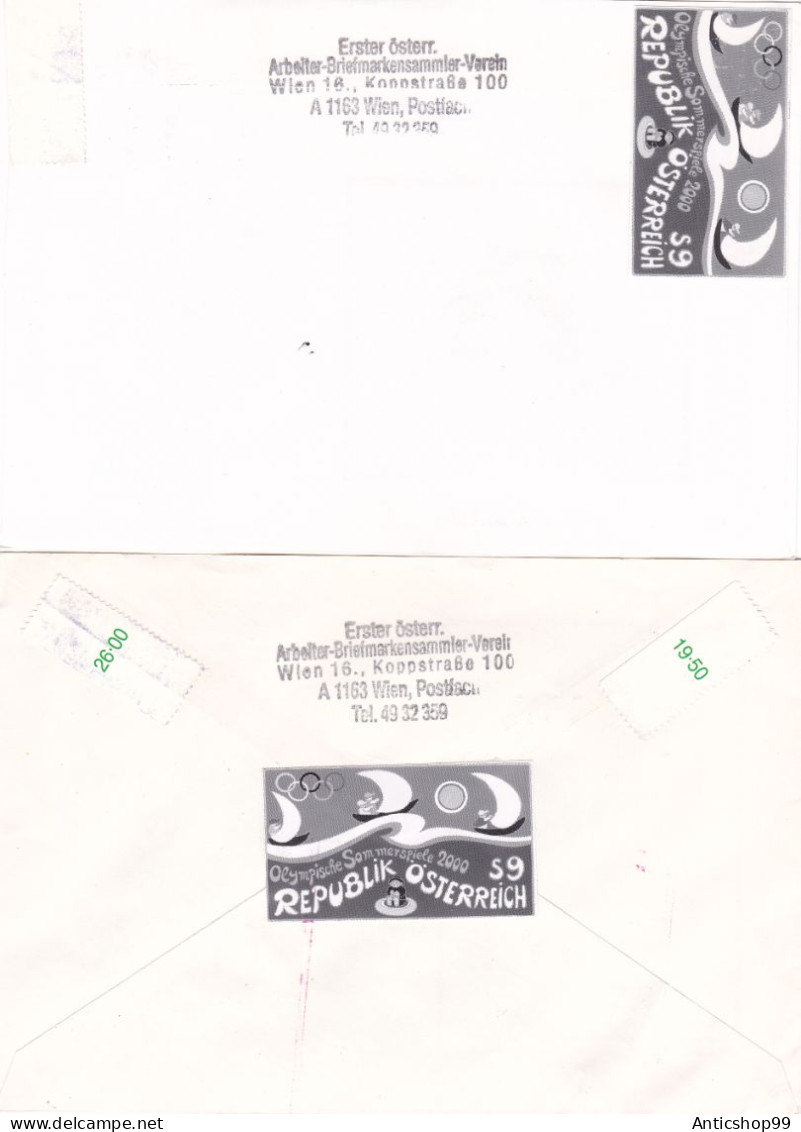 OLYMPIC GAMES,  X2  COVERS FDC  2000  AUSTRALIA - Ete 2000: Sydney