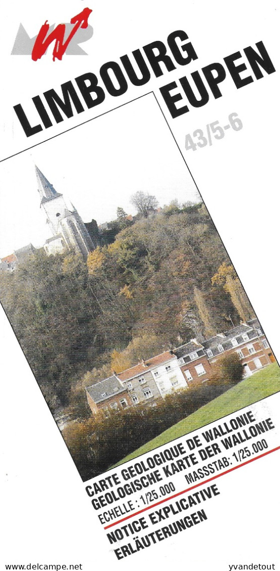 Limbourg - Eupen - Carte Géologique De Wallonie - Avec Notice Explicative - Sous étui Plastique - Belgique