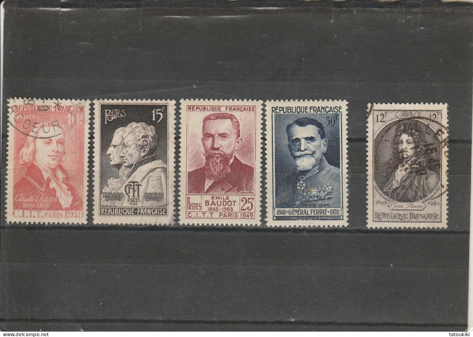 1949 Yt 844 / 847 Obl - Used Stamps