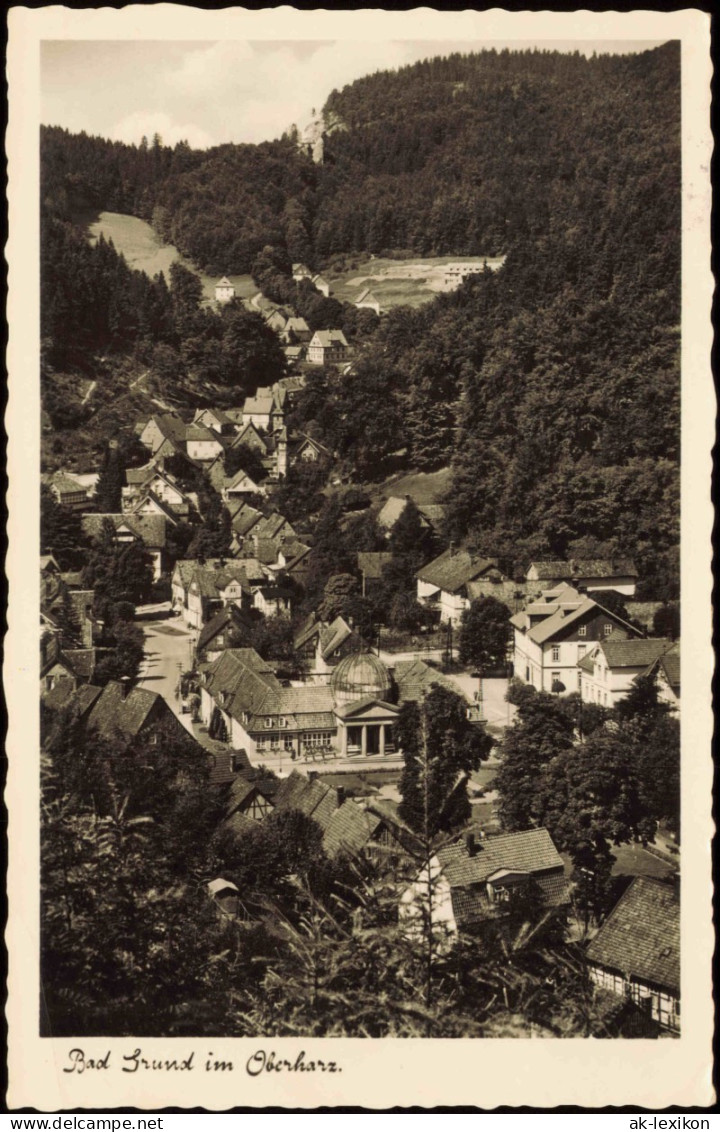 Ansichtskarte Bad Grund (Harz) Panorama-Ansicht; Ort Im Oberharz Harz 1955 - Bad Grund