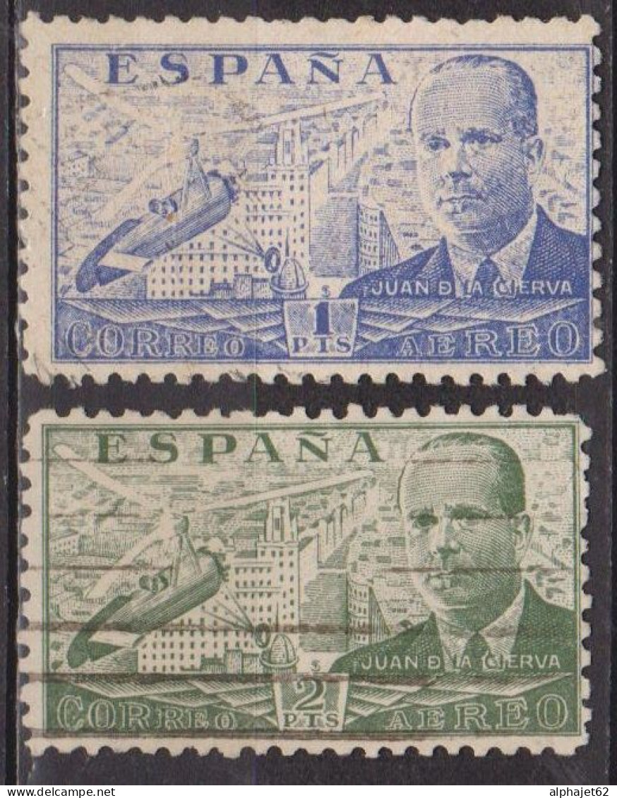 Aviation - ESPAGNE - Juan De La Cierva, Inventeur De L'autogire - N° 221-222 - 1941 - Used Stamps