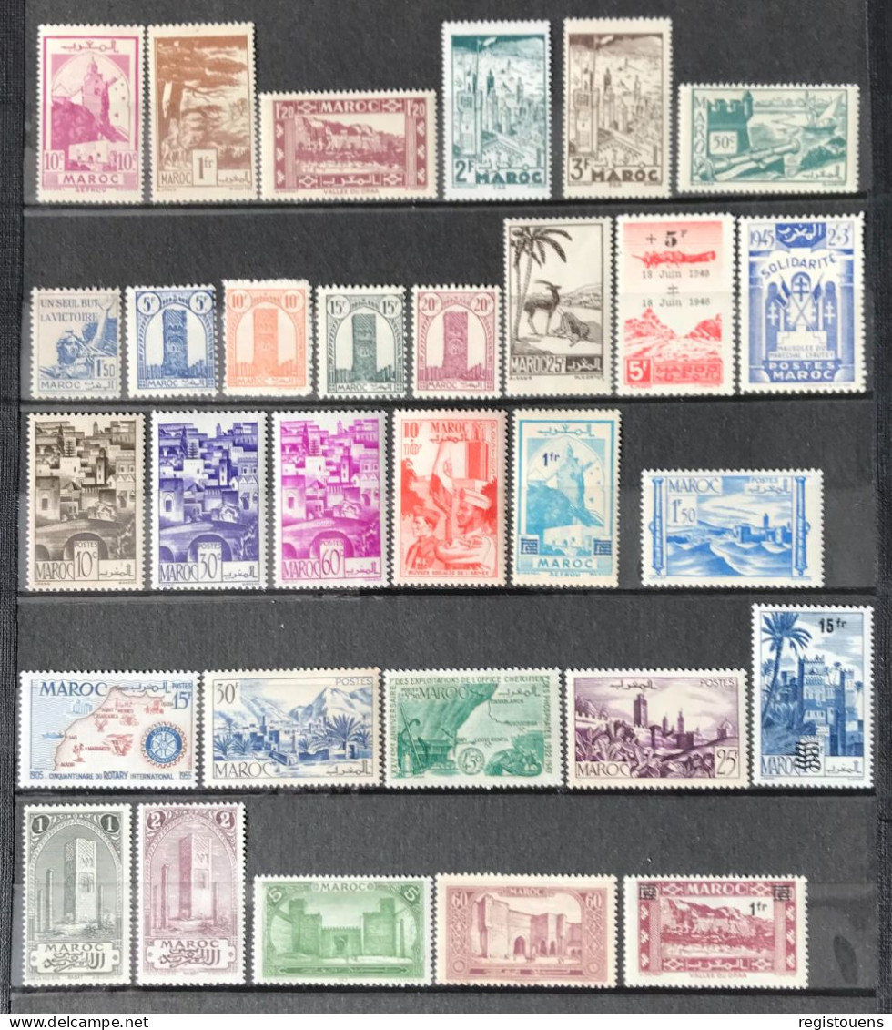 Lot De 30 Timbres Neufs** Maroc - Andere & Zonder Classificatie