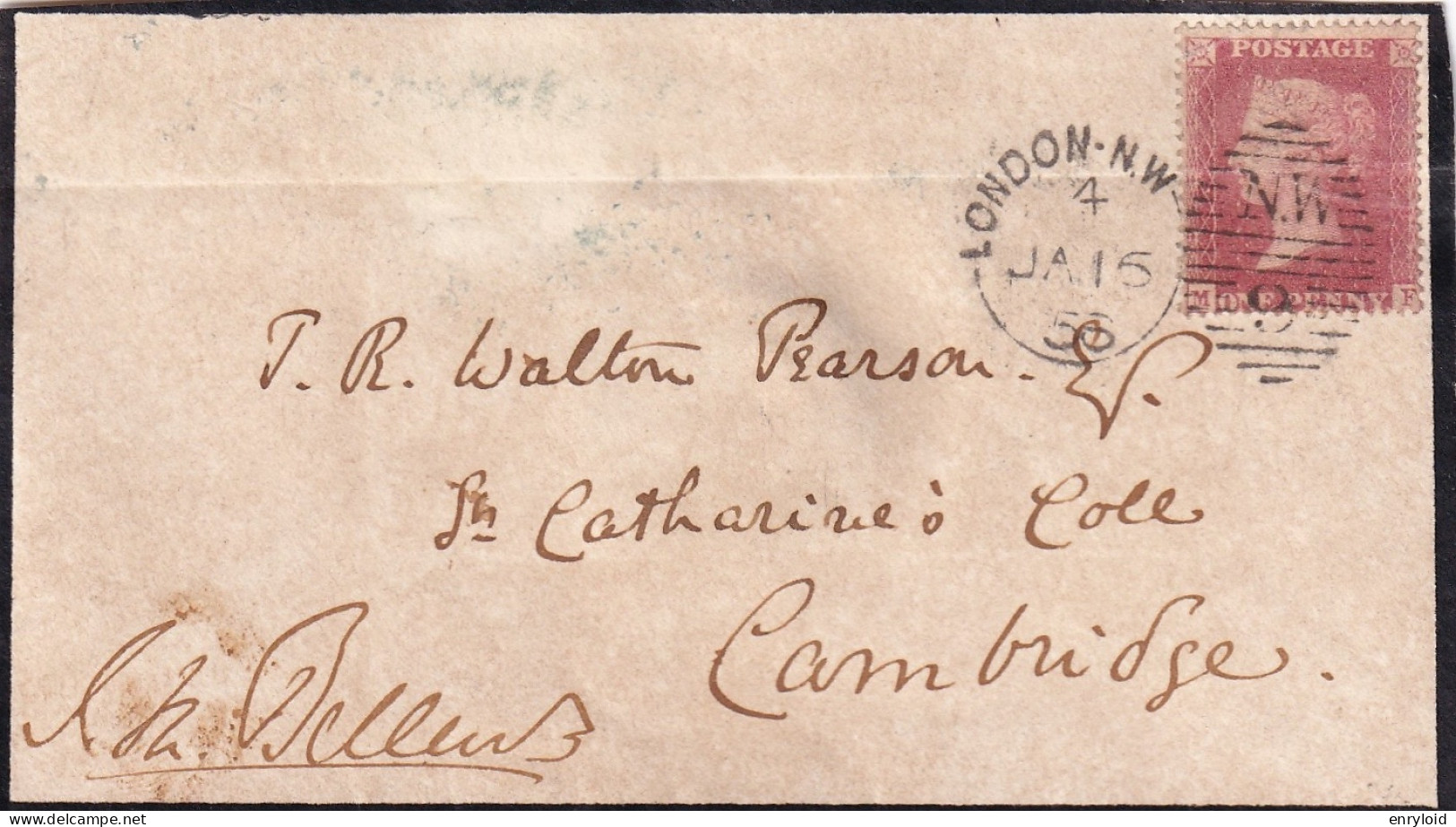 1858 - One Penny Red - Storia Postale